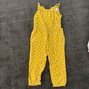 LIKE NEW Old Navy Polka Dot Yellow Pant Romper